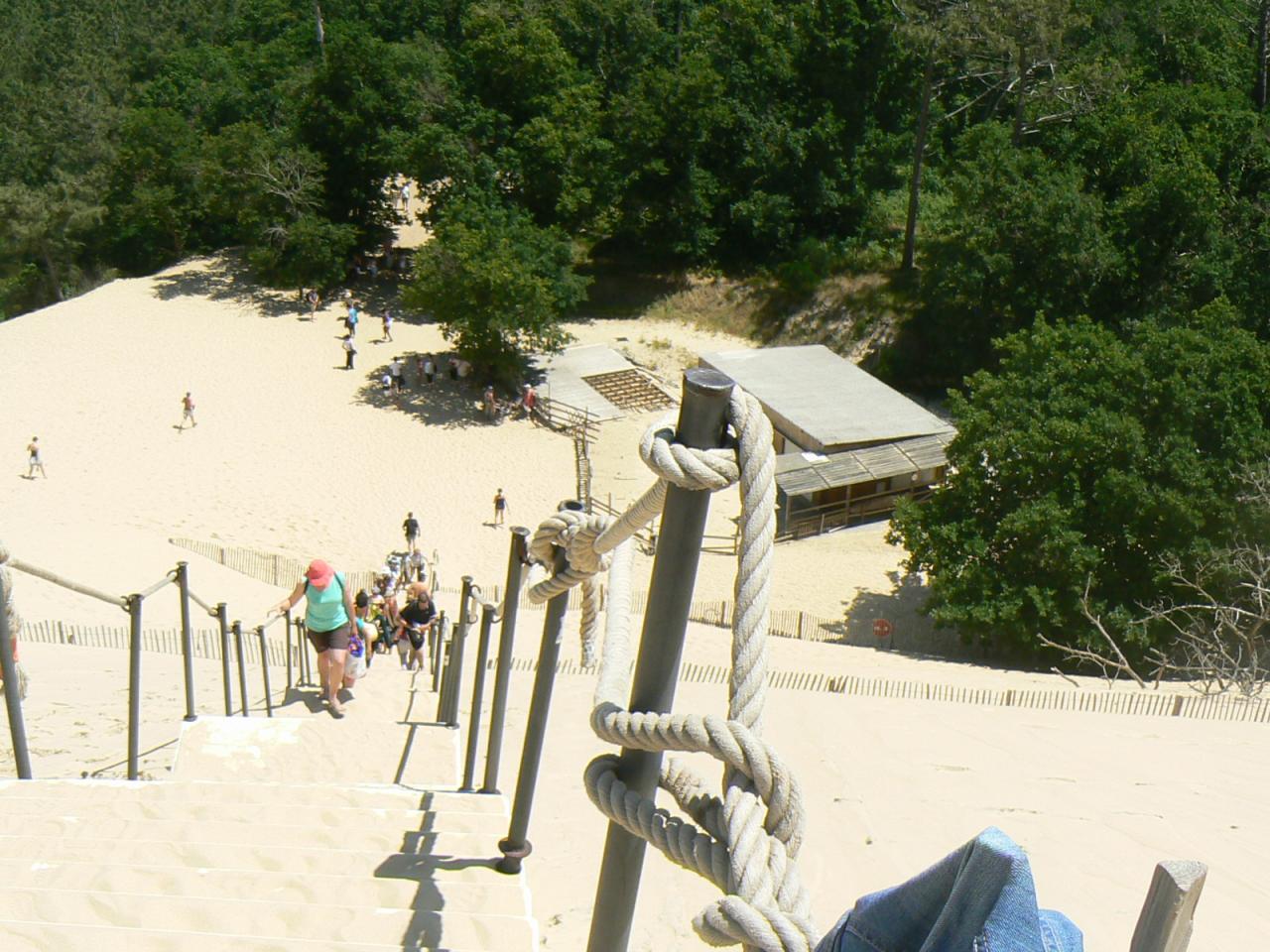 L'escalier pour escalader la dune du pilat